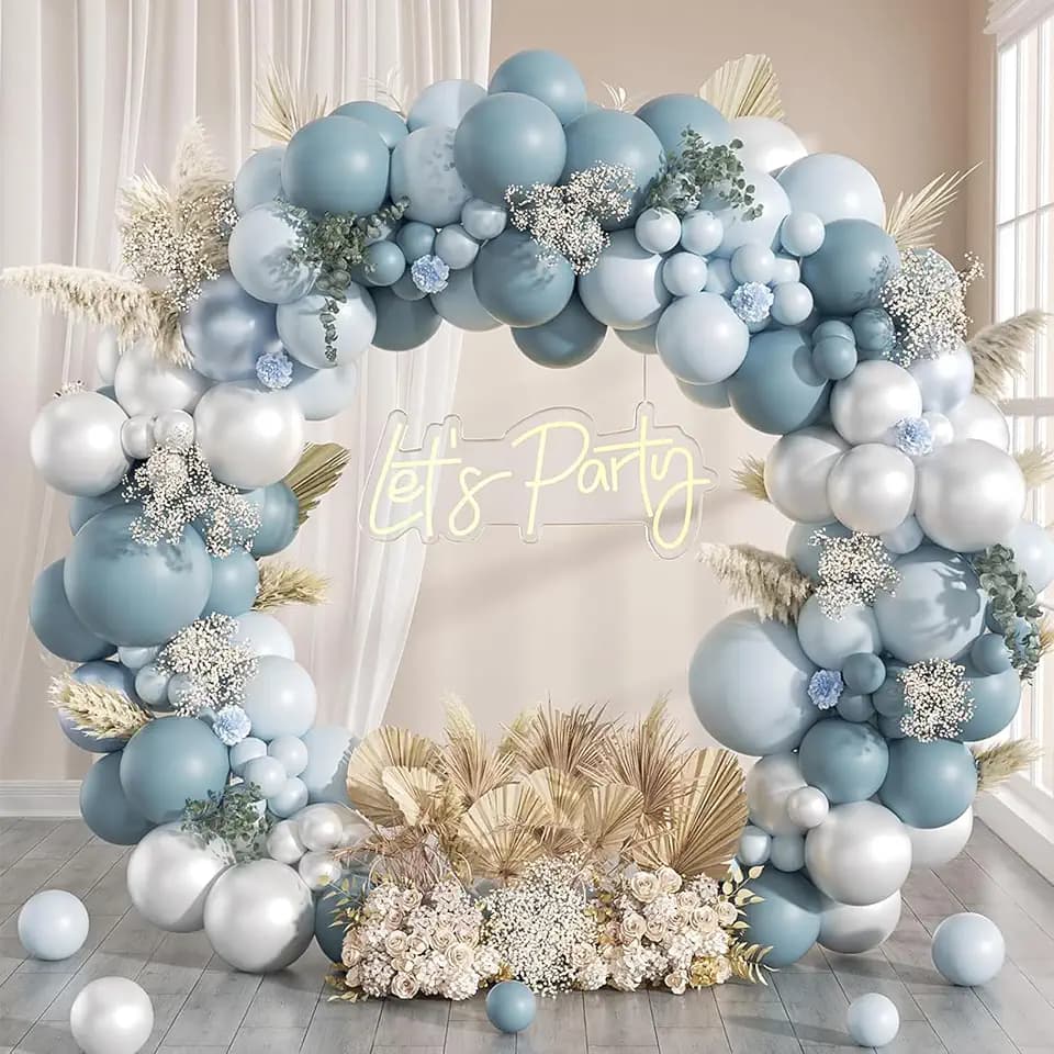 Luftballons Girlande Blau, 133 Stück Blaue Luftballon Geburtstag