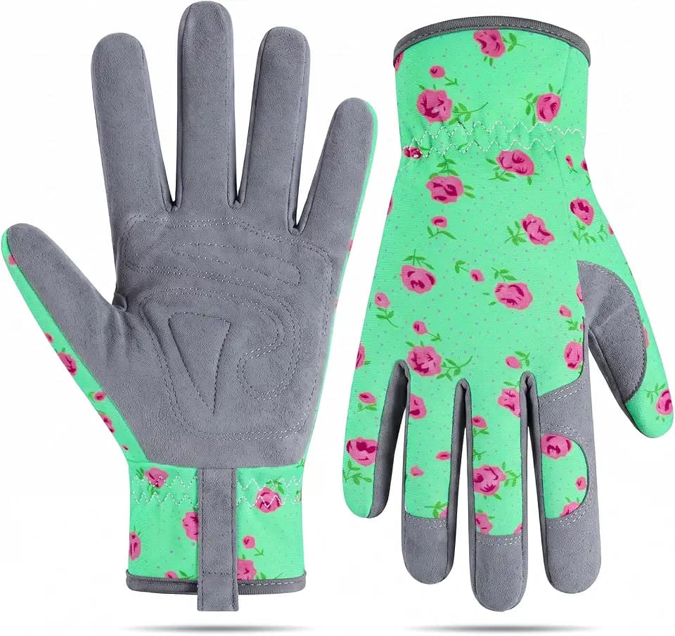 Baidast Gardening Gloves for Women, Breathable Leather Garden Gloves with Grip, Thorn Proof Work Gloves