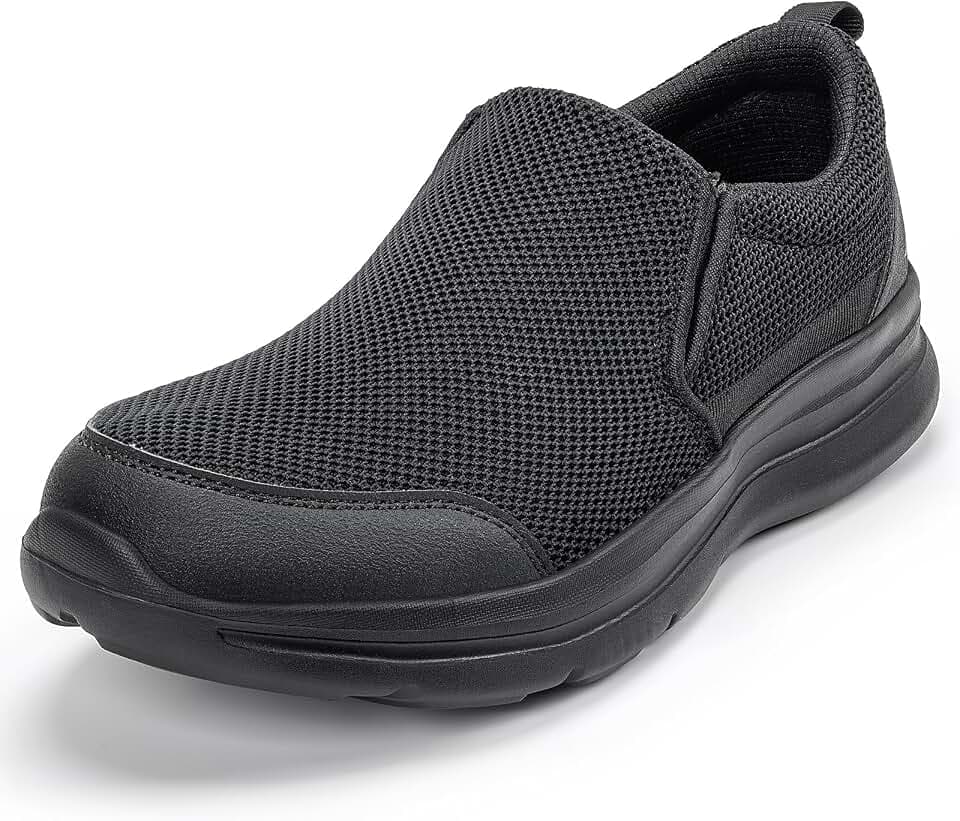 Sosenfer Slip on Sneaker Herren Schuhe Ohne Schnuersenkel Freizeitschuhe Loafer Walkingschuhe Atmungsaktiv Casual Sportschuhe-HEISE-43