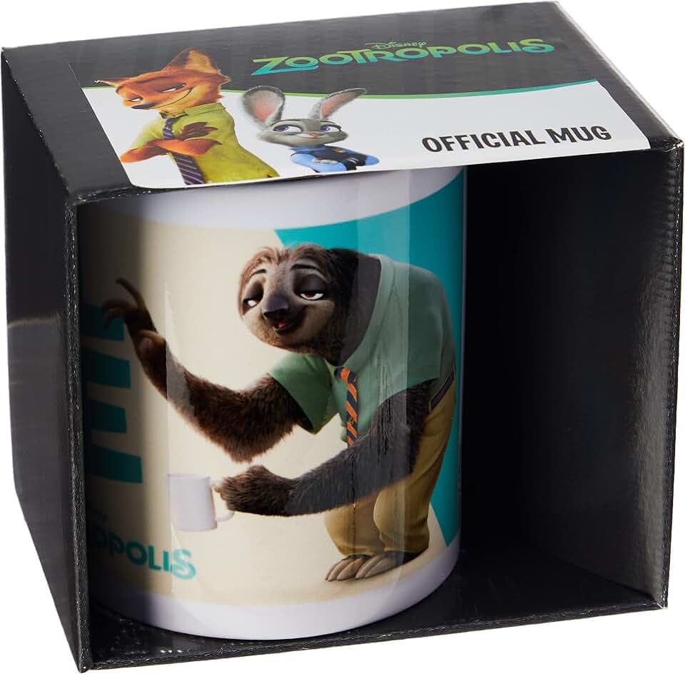 Disney Zootropolis Chill Dude 11oz/315ml Kaffeetassen, Mehrfarbig, 7.9x11x9.3 cm