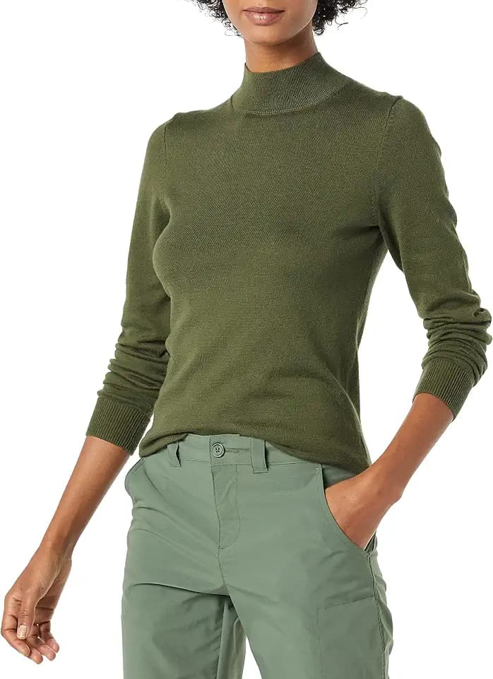 Amazon Essentials Damen Leichter Pullover mit Stehkragen (in Übergröße erhältlich)