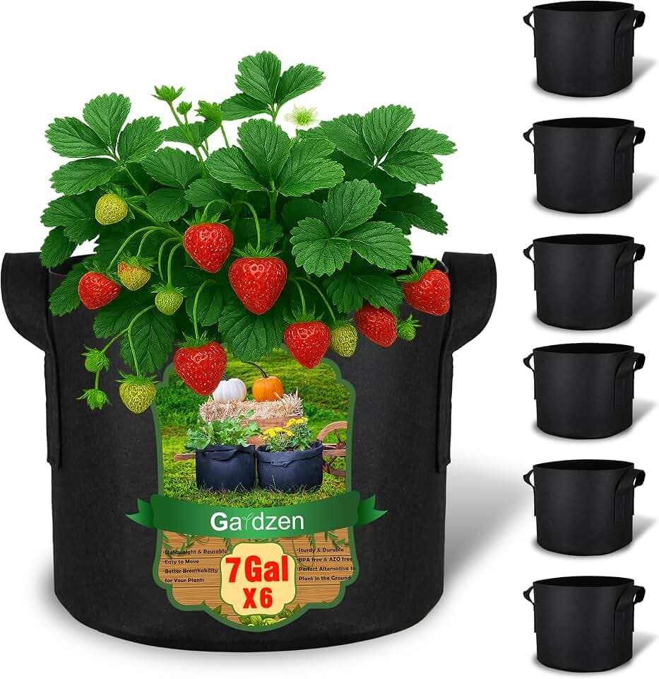 Gardzen 6-Pack 7 Gallon Grow Bags