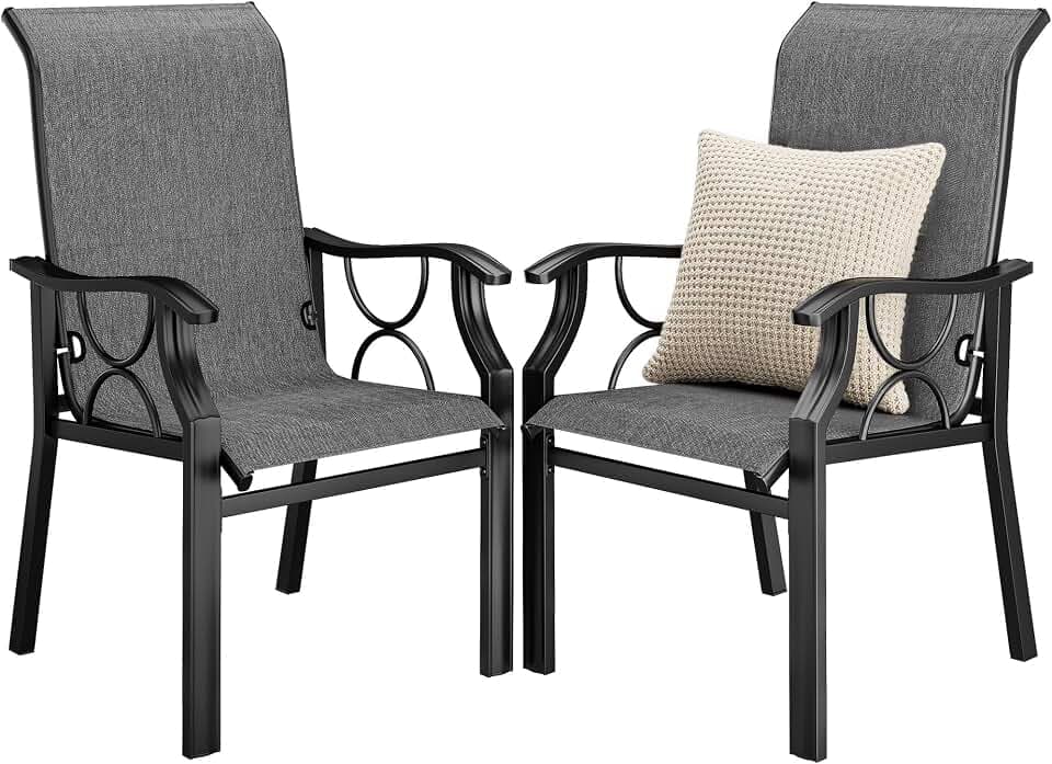 DWVO Patio Dining Chairs Set of 2, High Back Outdoor Dining Chairs