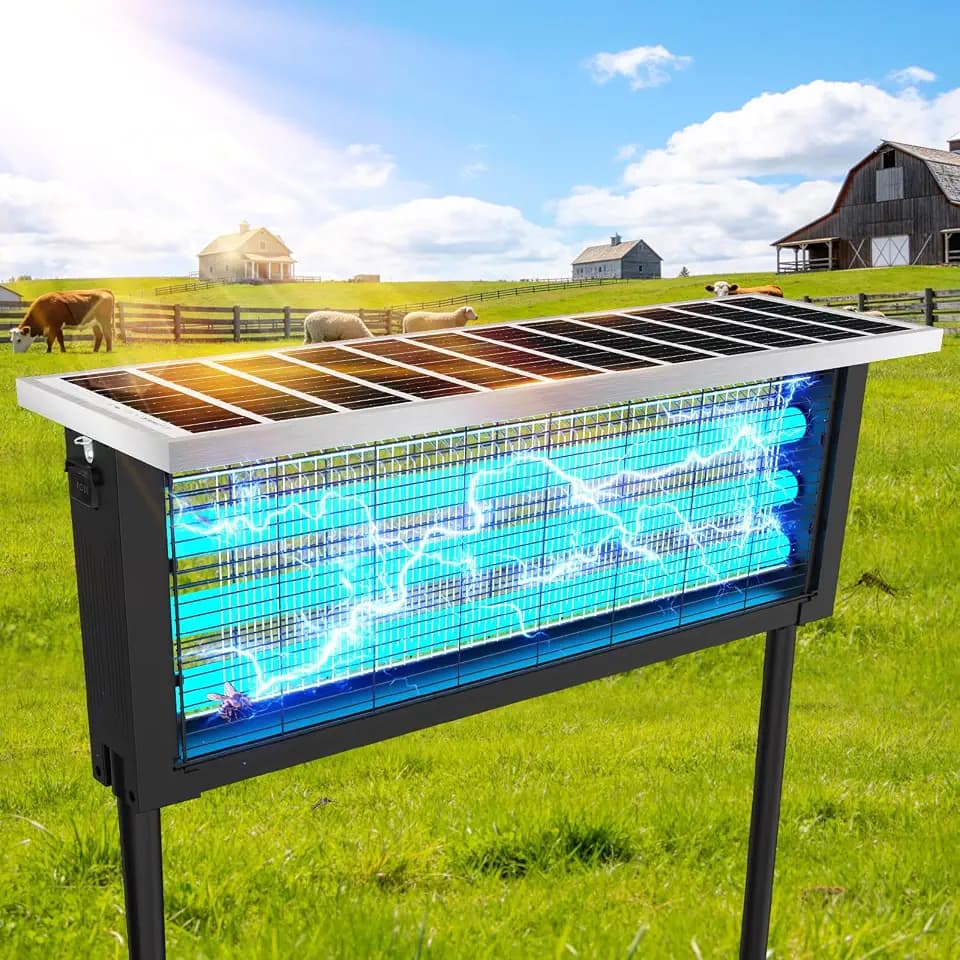 Large Solar Bug Zapper Outdoor, High‑Power Mosquito Zapper for 4000 sq.ft