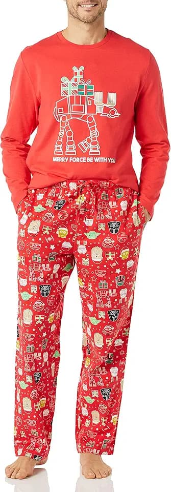 Amazon Essentials Herren Schlafanzug-Schlaf-Sets Flanell