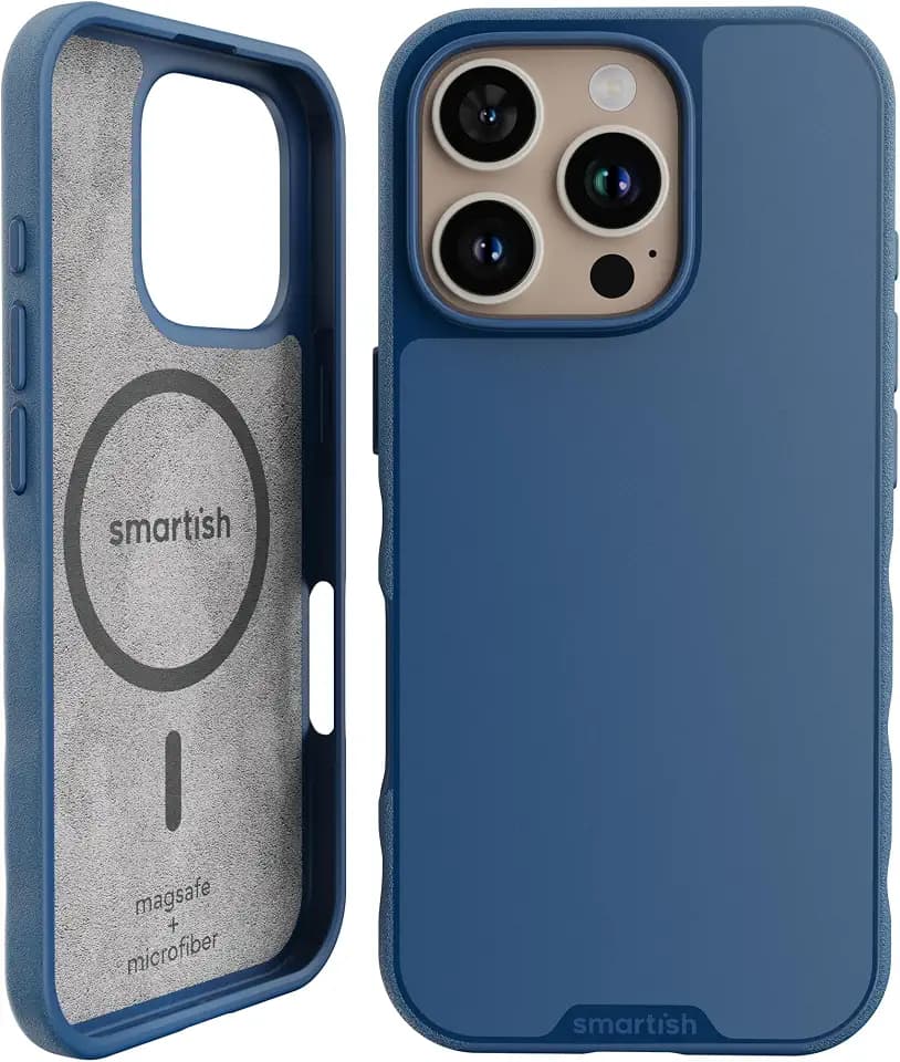 Smartish iPhone 16 Pro MagSafe Case, Gripmunk, Slim Grip Case, Blue