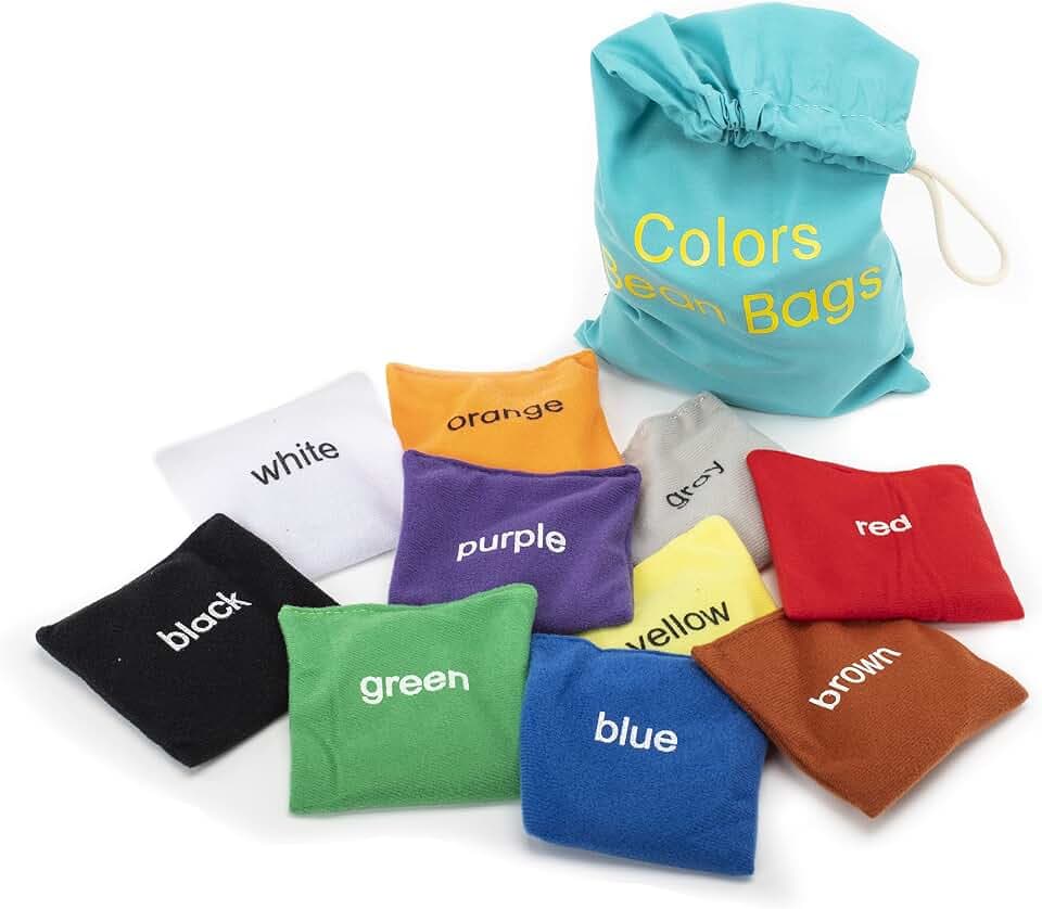Educational Insights Colors Bean Bags - Color Sorting Toys for Toddlers, Manipulatives for Preschoolers Learning Colors, Toddler Learning Toys, Hands-On Preschool Classroom Activities, Ages 3+