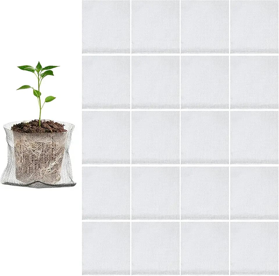 Gopher Baskets 1 Gallon 20 Pcs Root Guard Gopher Proof Wire Mesh Basket 10x9 in Stainless Steel Basket Fruit Protection Bag for Plants Root Barrier