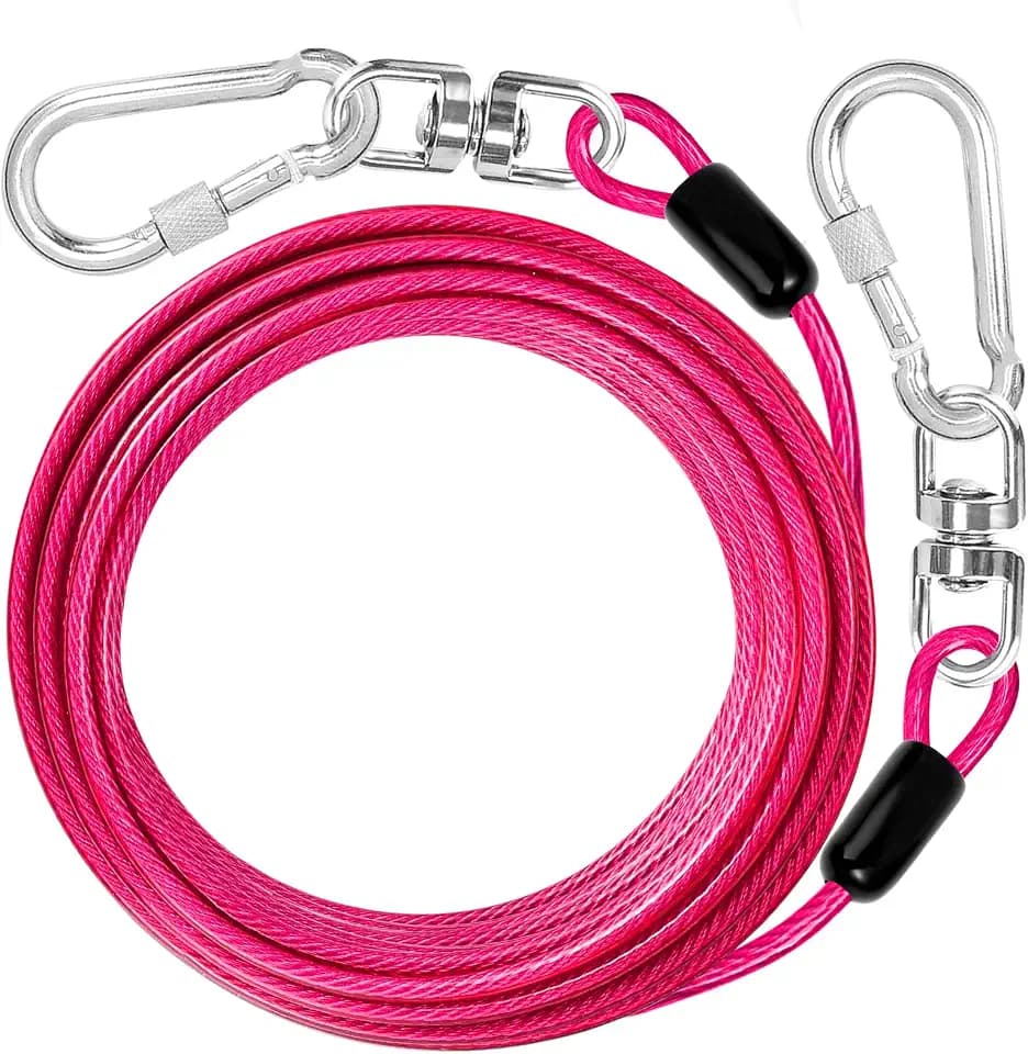 jenico Dog Tie Out Cable: 20 ft Dog Leads for Yard Heavy Duty