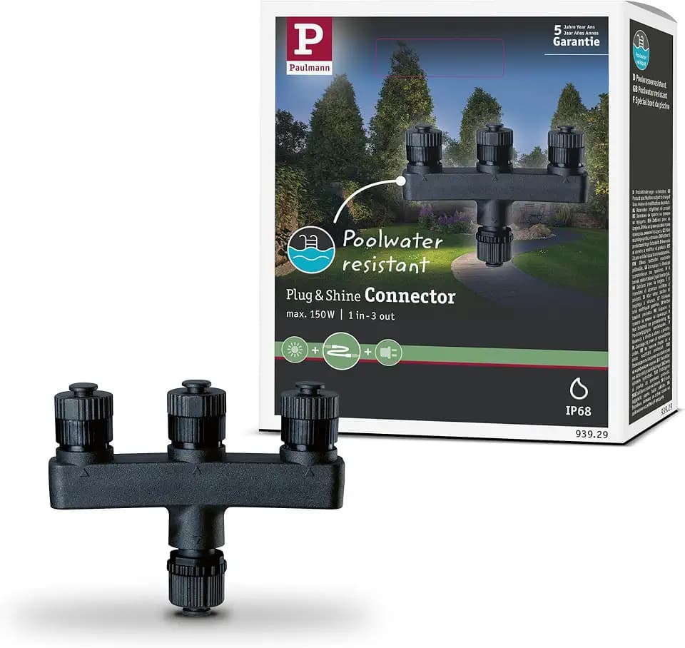 Paulmann Beleuchtungssystem Plug&Shine 3fach-Verteiler 93929 Schwarz