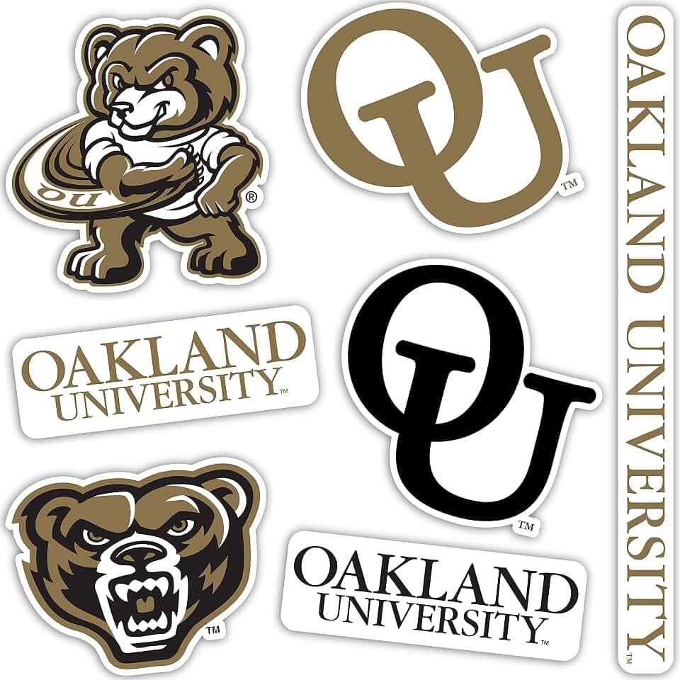 Desert Cactus Oakland University Golden Grizzlies Sticker Decal (T2)