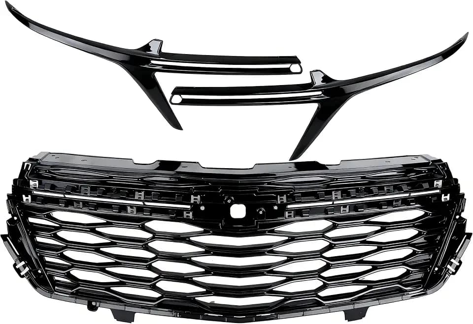 Full Glossy Black Honeycomb Bumper Grille Compatible With 2022-2023 Equinox Front Bumper Mesh Grill Replacement 85562362