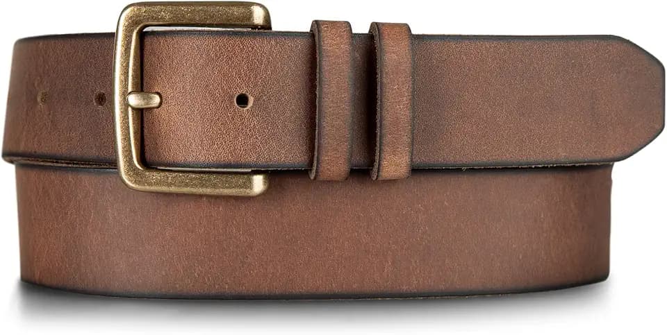 Lucky Brand Men's Jeans Leather Belt| Classic| Casual| Dress| Everyday| American Heritage| Genuine Leather| Metal Buckle