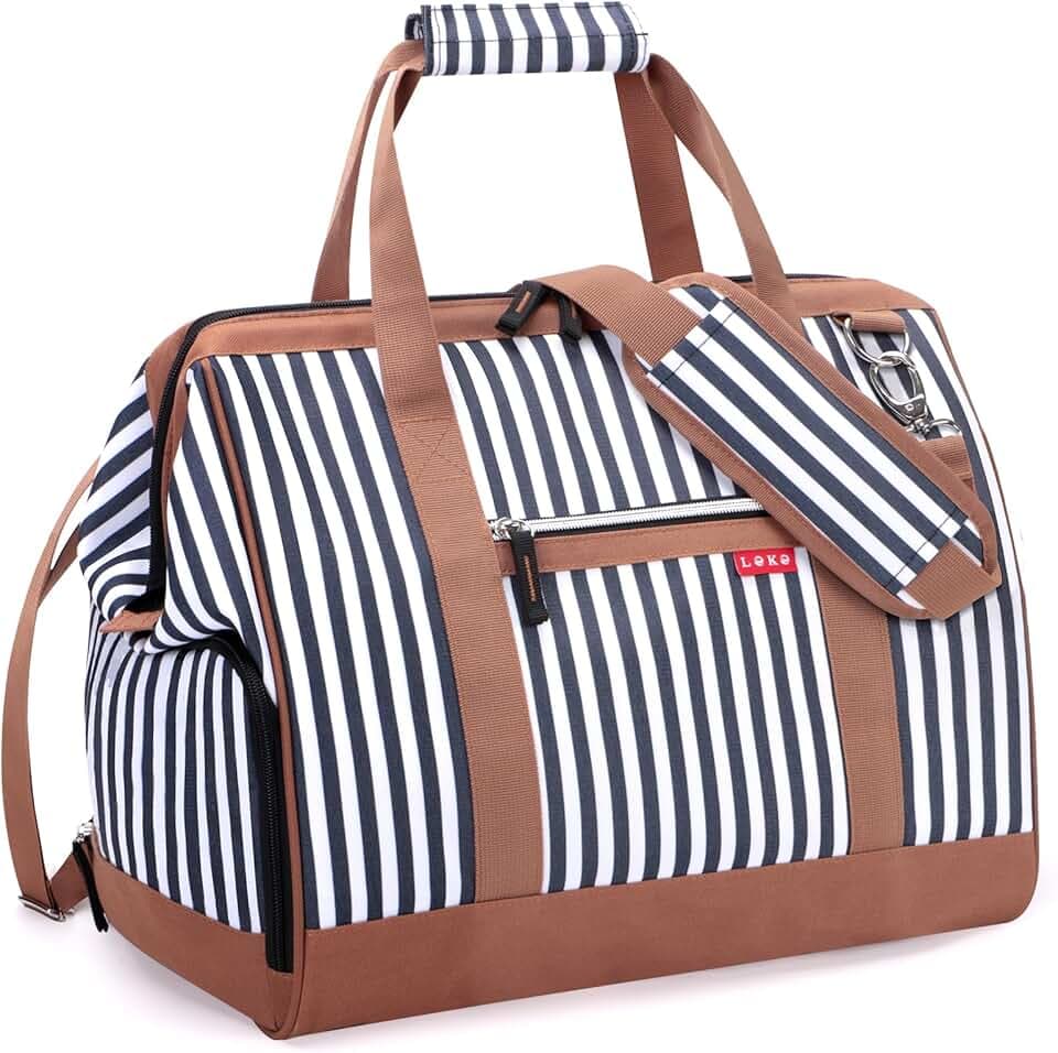 Lekesky Reisetasche Damen, Weekender Damen Mittelgroß mit Schuhfach 43L