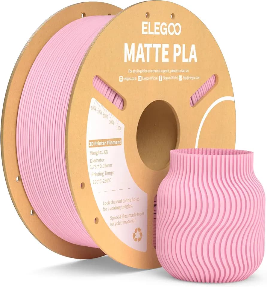 ELEGOO Matte PLA Filament 1.75mm Sakura Rosa 1KG, 3D Drucker Filament PLA