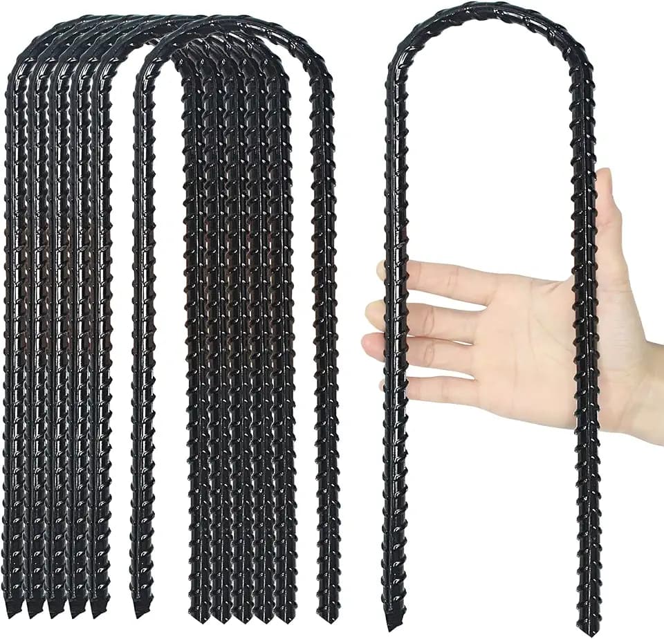 12-Inch Trampoline Wind Stakes Safety Ground Anchors U-Shaped(12)
