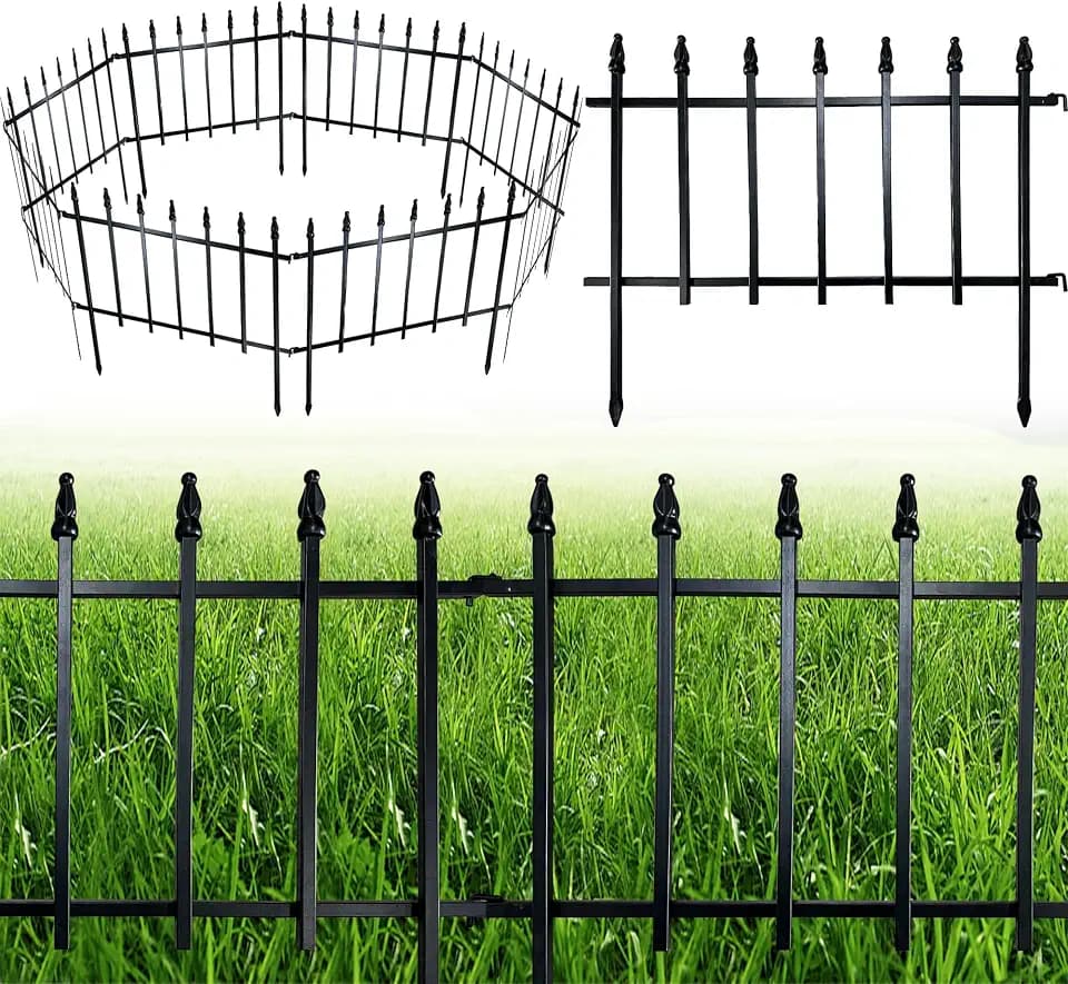 ARIFARO Dekorative Metall Gartenzaun 46cm Hoch x 56cm Breit 5 Pack