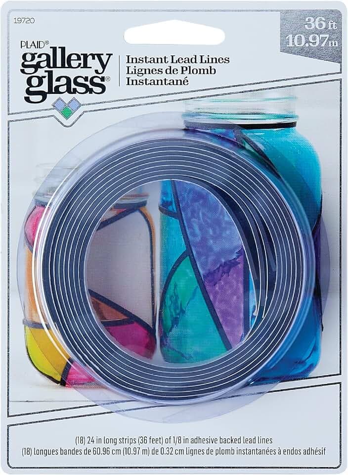 Gallery Glass Instant Lead Lines, 18 Strips 24" x 1/8",