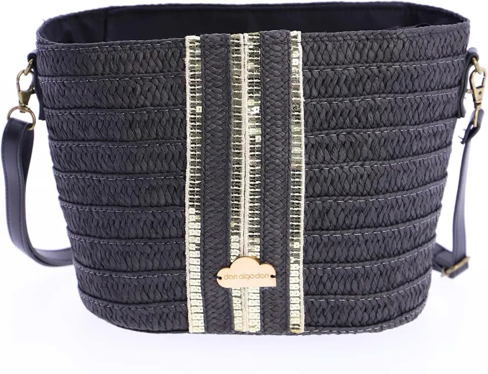 DON ALGODON - Strohtaschen damen - korbtaschen damen – korbtasche – basttasche - handtasche geflochten - sommertaschen damen - tasche aus bast – Viana