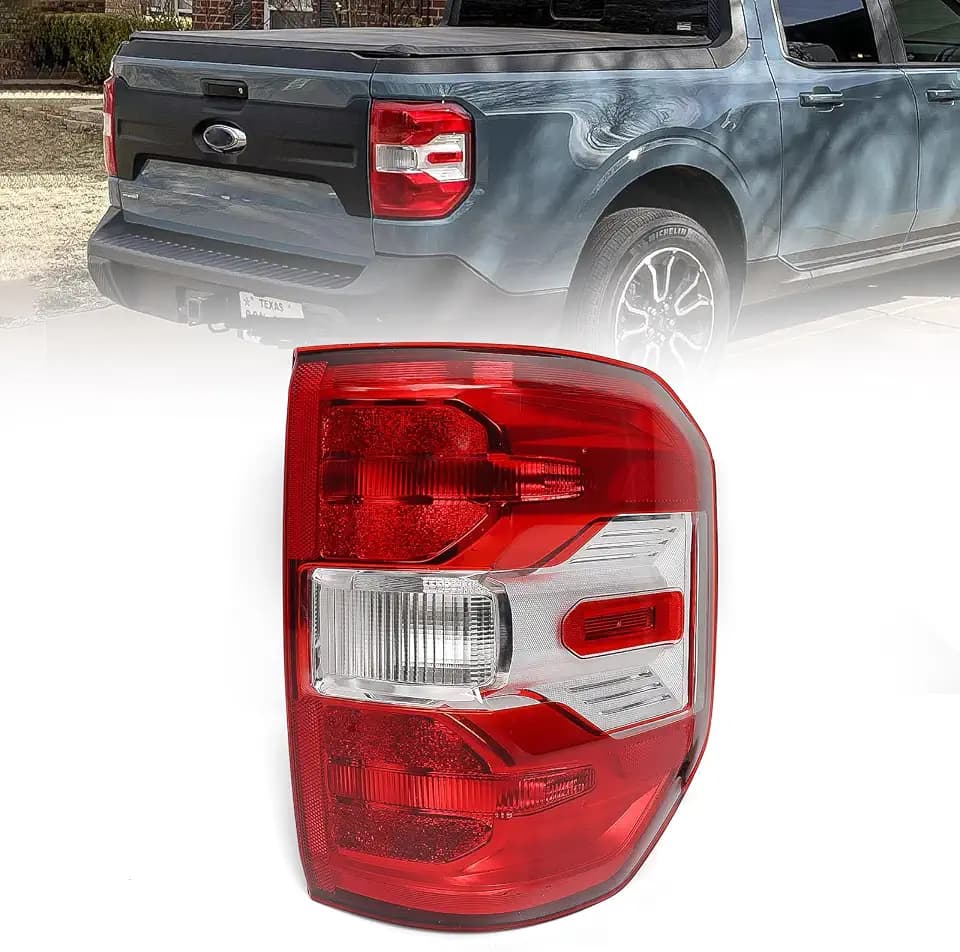 FIONE Outer Tail Light Assembly Compatible with Ford Maverick 2022 2023 2024 Right Passenger Side Halogen Model Rear Brake Light RH