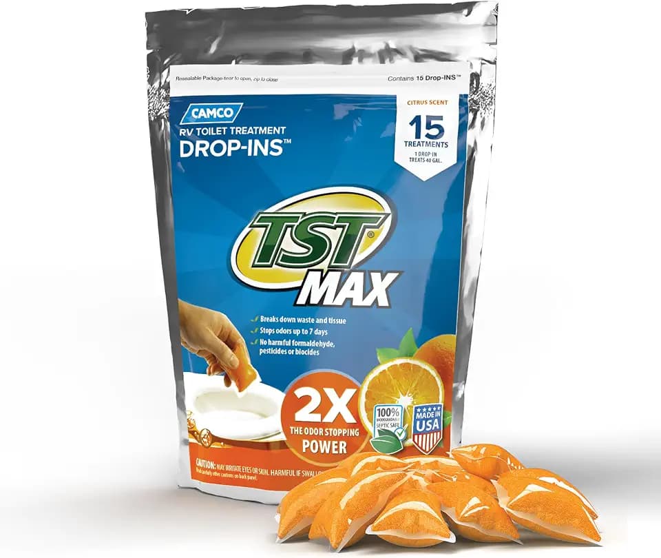 Camco TST MAX RV Toilet Treatment Drop-IN - Made in the USA