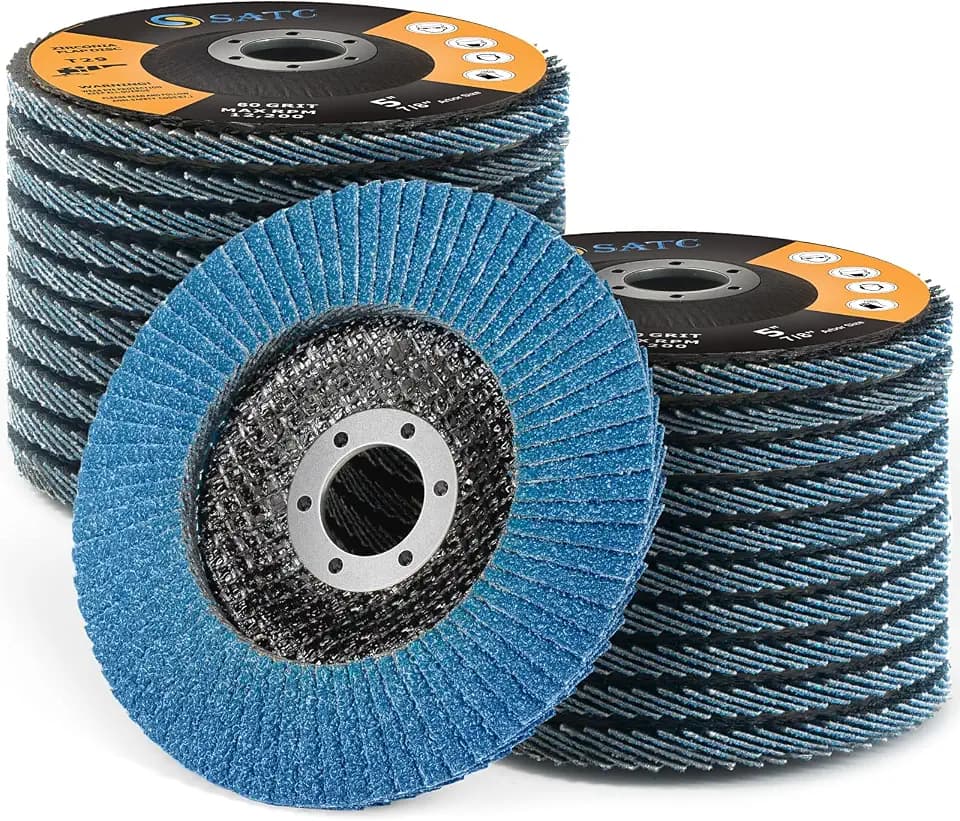 S SATC Fächerscheibe 125 für Metall Holz Stahl Schnelles und Präzises T29 Schneiden Lamellenscheiben 20 Stück Blau Schleifmopteller Schleifscheiben 125mm Winkelschleifer 5×P40/60/80/120