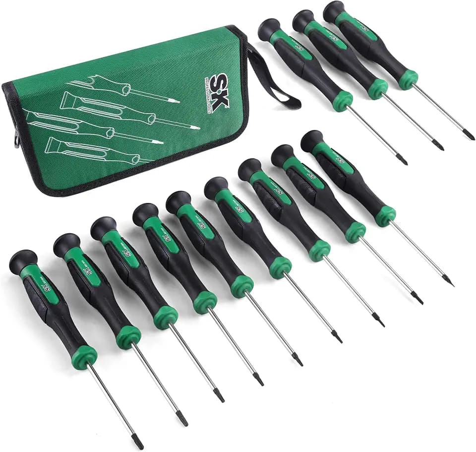 SK 12-Piece Mini Screwdriver Set, Precision Screwdriver Set, Small Kit