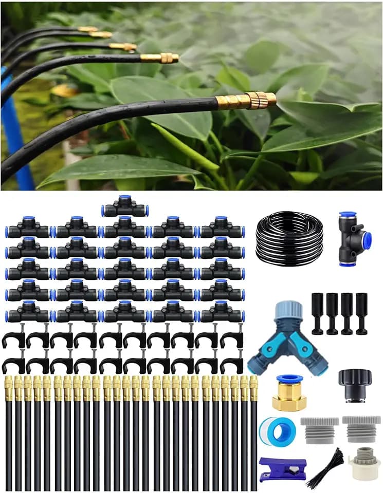 Tropfbewässerungssystem, Automatisches Gartenbewässerungssystem, 360° verstellbarer Gartensprenger, Hochleistungs-Sprühdüse für Topfpflanzen, Einfacher Anschluss & drehbarer Kopf