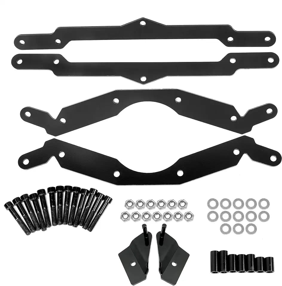 HECASA Heavy Duty Steel 3"Lift Kit + Sway Bar Quick Disconnect Set Compatible with 2007-2014 Polaris RZR 800 Suspension Lift Black