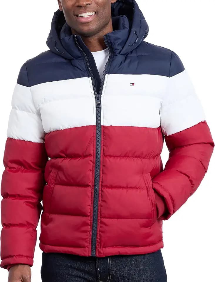 Tommy Hilfiger Men's Water Resistant Ultra Loft Filled Hooded Puffer Jacket