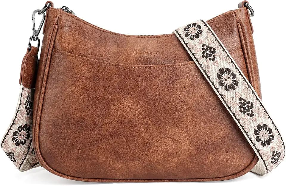 APHISON Trendy Leather Crossbody Purse, Women's Shoulder Handbag