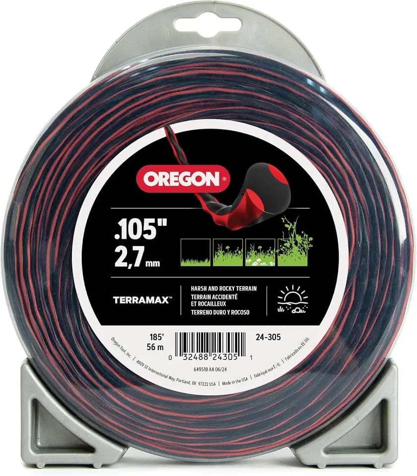 Oregon TerraMax 105 Trimmer Line Heavy Duty, .105" x 185-Foot