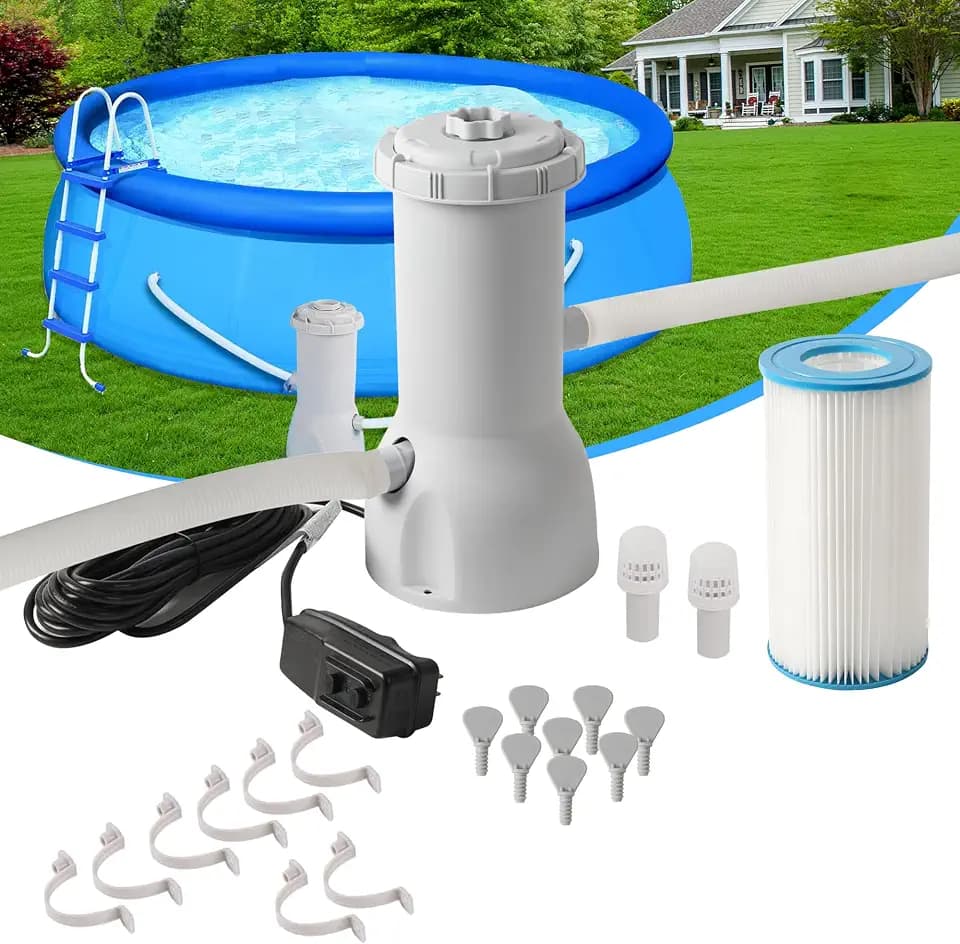 TonGass 800 GPH Pool Filter Pump for Above Ground Pool Up to 5000 Gallons