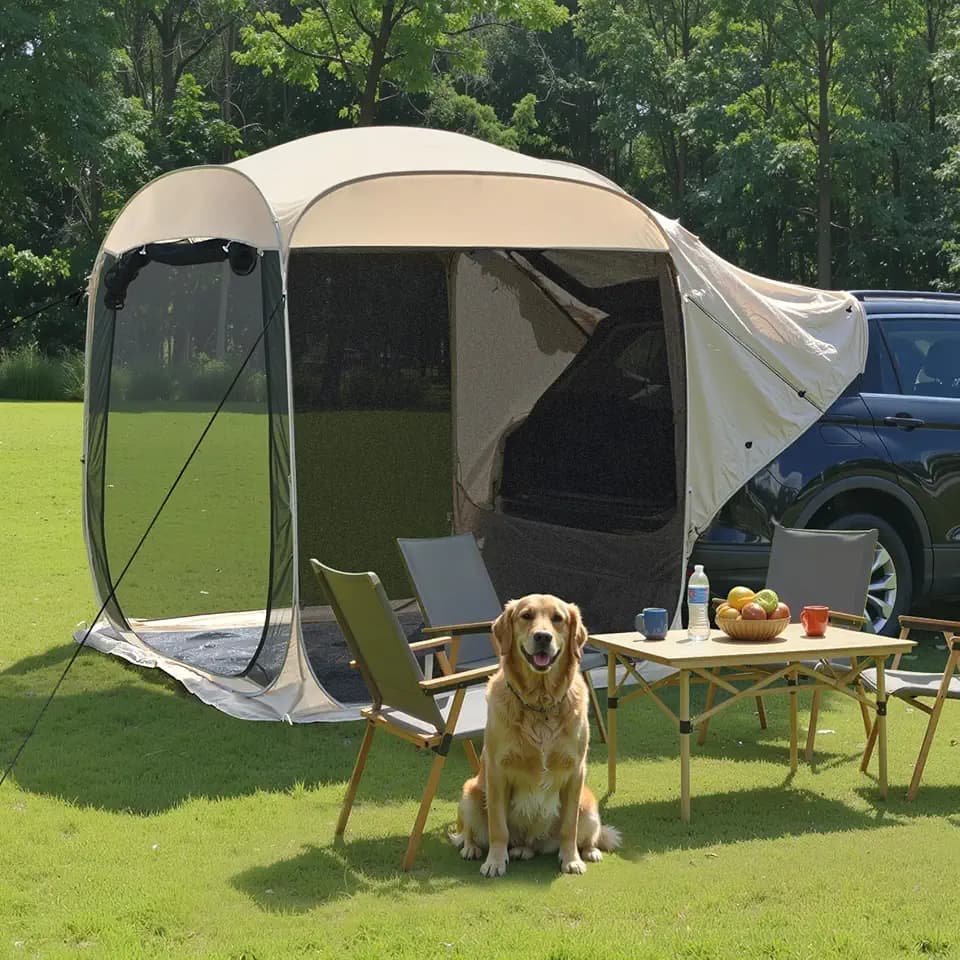 Alvantor® Pop Up Screen House, 4 in 1 Outdoor Camping Tent,7'x7' Screen Room with Mosquito Netting, SUV Tent with Carry Bag, Instant UV Resistant Sun Shelter for Garden, Patio, Backyard