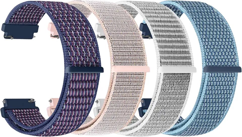 20mm Watch Bands for Garmin Forerunner 55/570 42mm/165/645/245 Music/Garmin Vivoactive 6/Vivoactive 5/3/Garmin Venu/Venu Sq 2 for Men Women, 20mm Watch Straps for Amazfit Active 2/Active