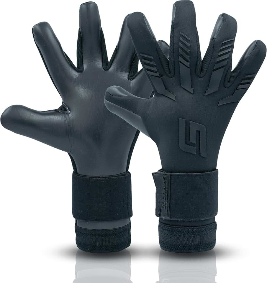 GRIPMODE Blackout Hybrid 2.0 Torwarthandschuhe - Torhüter Handschuhe mit Belag aus Griptec® Latex für jedes Wetter - Fußball-Torwarthandschuhe für Kinder, Jugendliche & Erwachsene - Größe 7-11