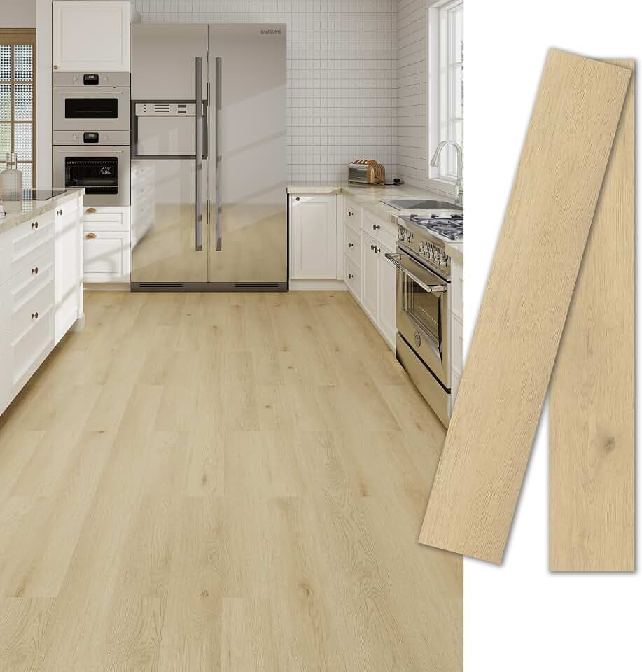 MULGREAT Vinylboden Selbstklebend 5 m² (36 Dielen) – PVC Bodenbelag in Holzoptik Wasserdicht & Robust – Pflegeleichter Designboden für Küche, Bad, Wohnzimmer & Schlafzimmer – Einfache Verlegung