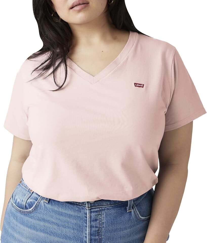 Levi's Damen Plus Size V-Neck Tee T-Shirt