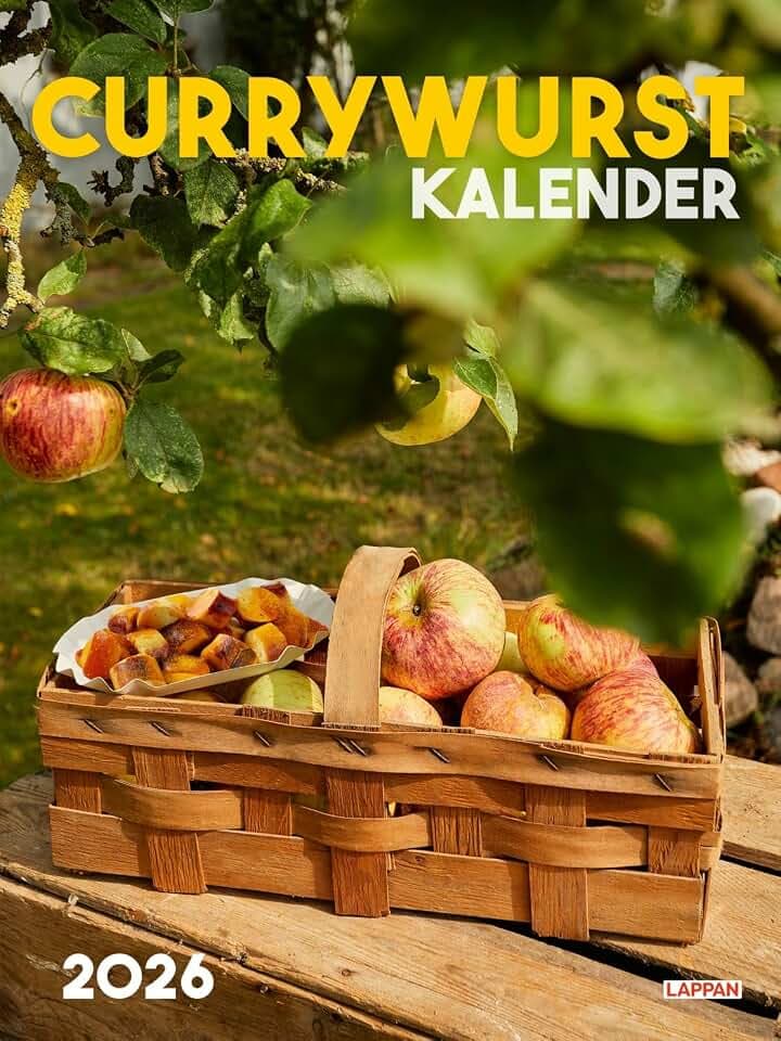 Der Currywurst-Kalender 2026: Großer Foto-Wandkalender mit Spiralbindung | Das Original - Monatskalender im Hochformat mit humorvollen Wurst-Landschaften für alle Fleischliebhaber