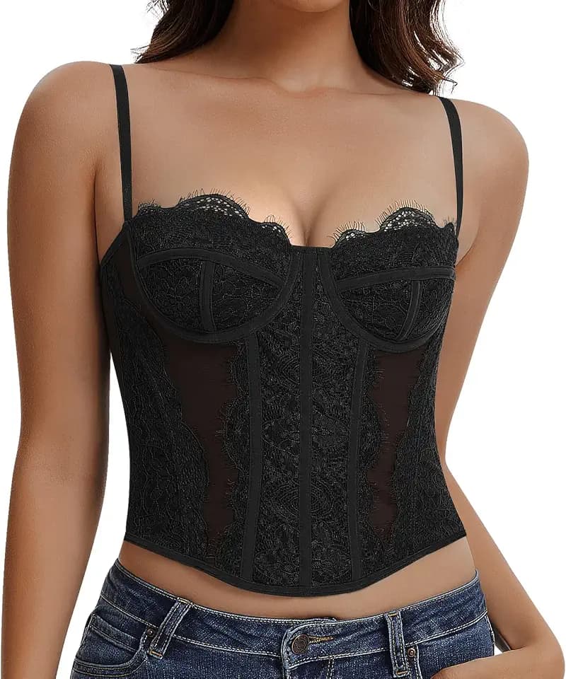 Spitzen Korsett Top Damen