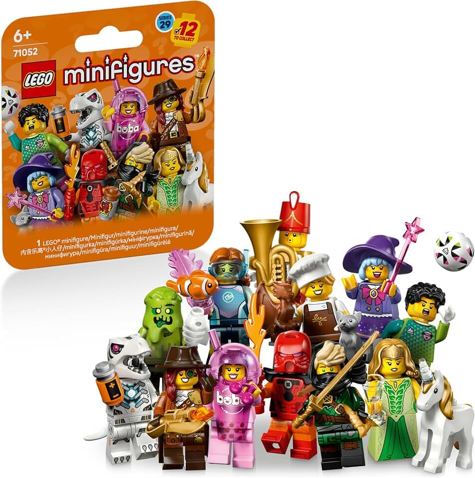 LEGO Minifiguren Serie 29 - Überraschungsbox mit 1 von 12 Sammelfiguren - Figuren inkl. Torwart & Einhornelfe - Mitgebsel für Jungen und Mädchen ab 6 Jahren - 71052