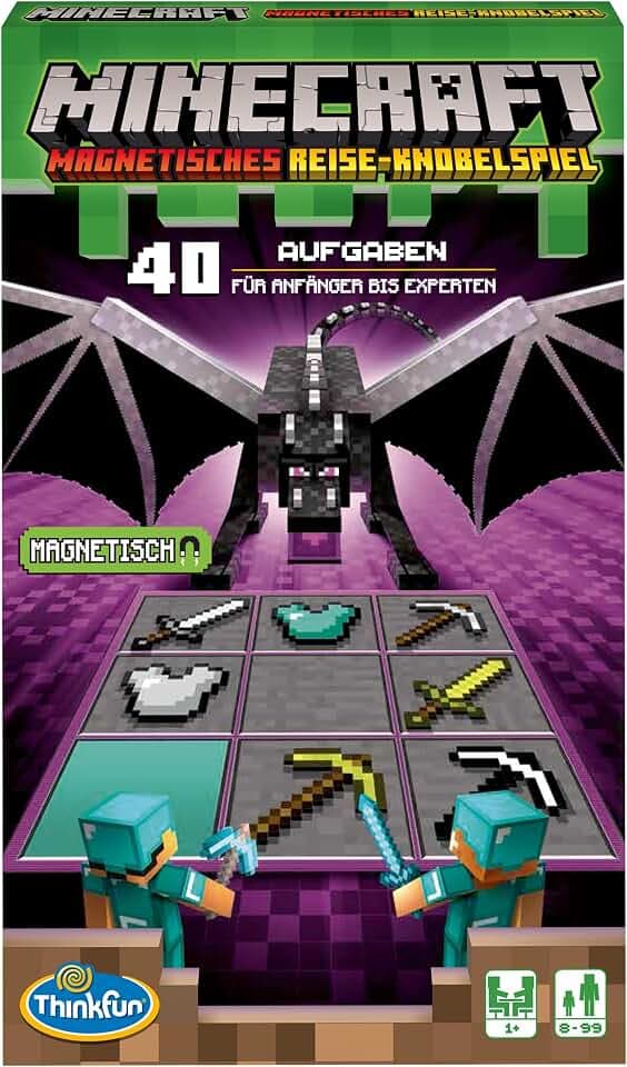 ThinkFun Minecraft Das Magnetische-Reisespiel - Logikspiel ab 8 Jahre