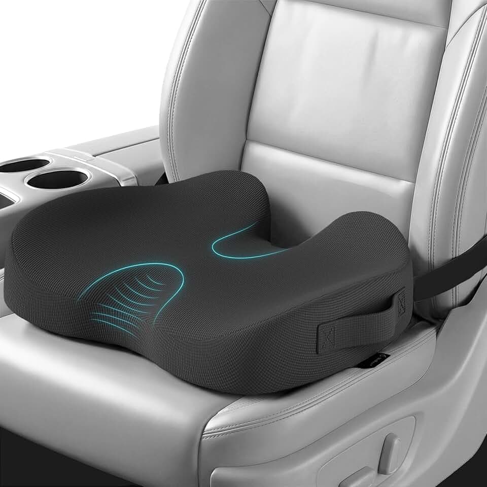 Car Seat Cushion for Coccyx Pain Relief, Travel and Truck