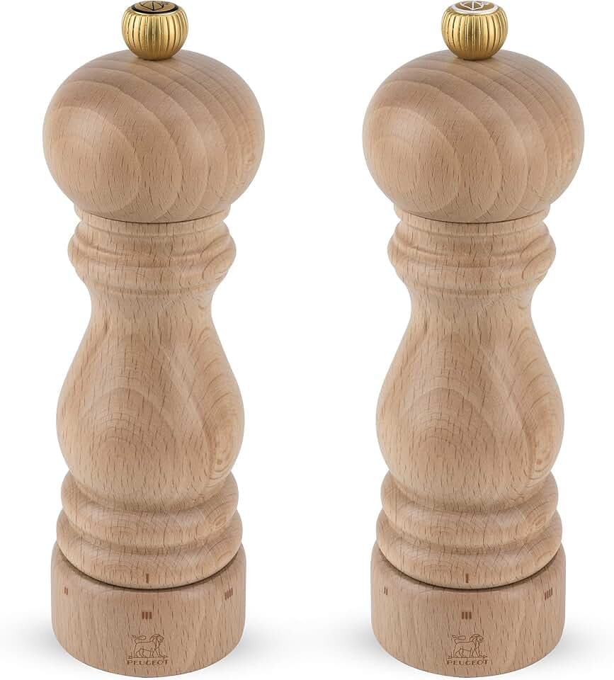 Peugeot Paris Salt & Pepper Mill Set, u'Select, Zirlion, 7 in, Natural