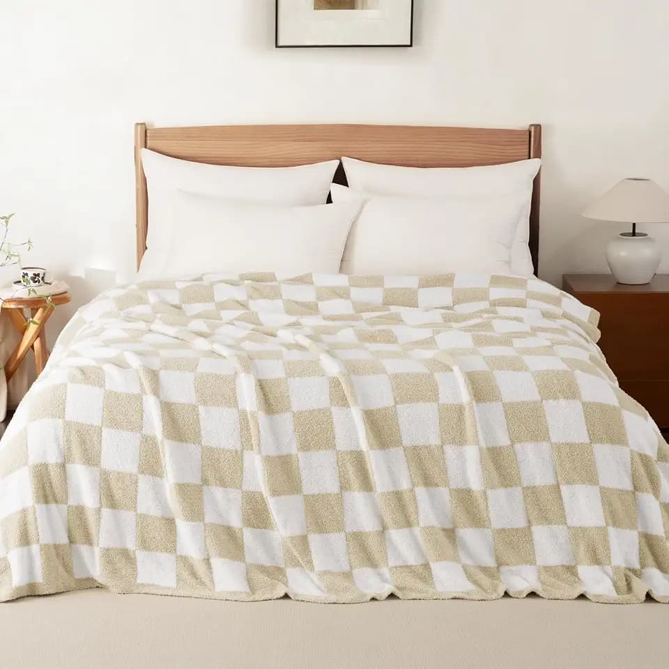 Whale Flotilla Leichte Kuscheldecke Moderne Sofadecke für Sommer, Camel