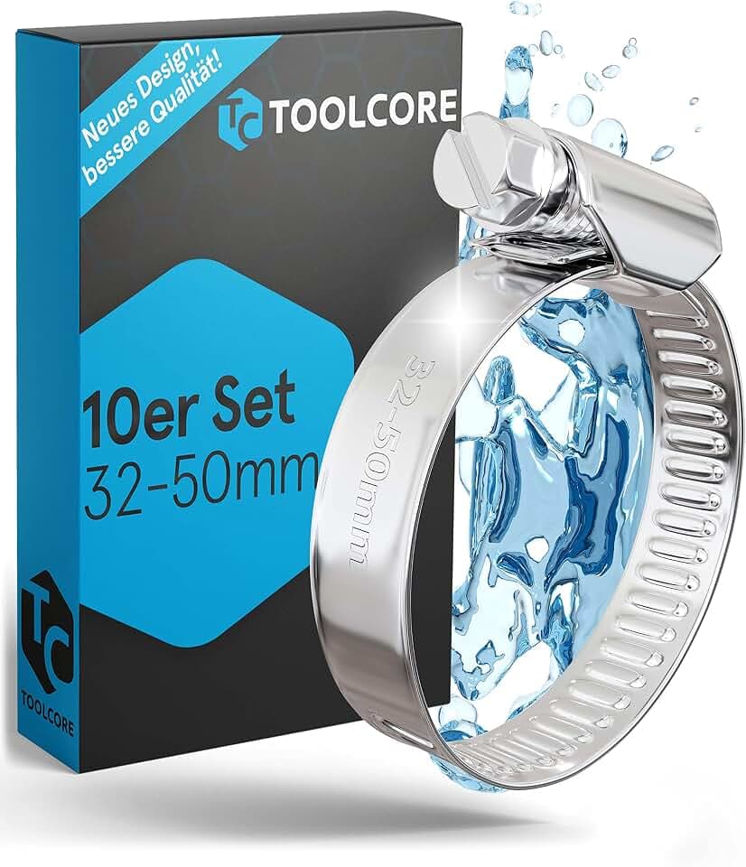 10x Schlauchschellen Edelstahl 32-50mm in Qualität W4