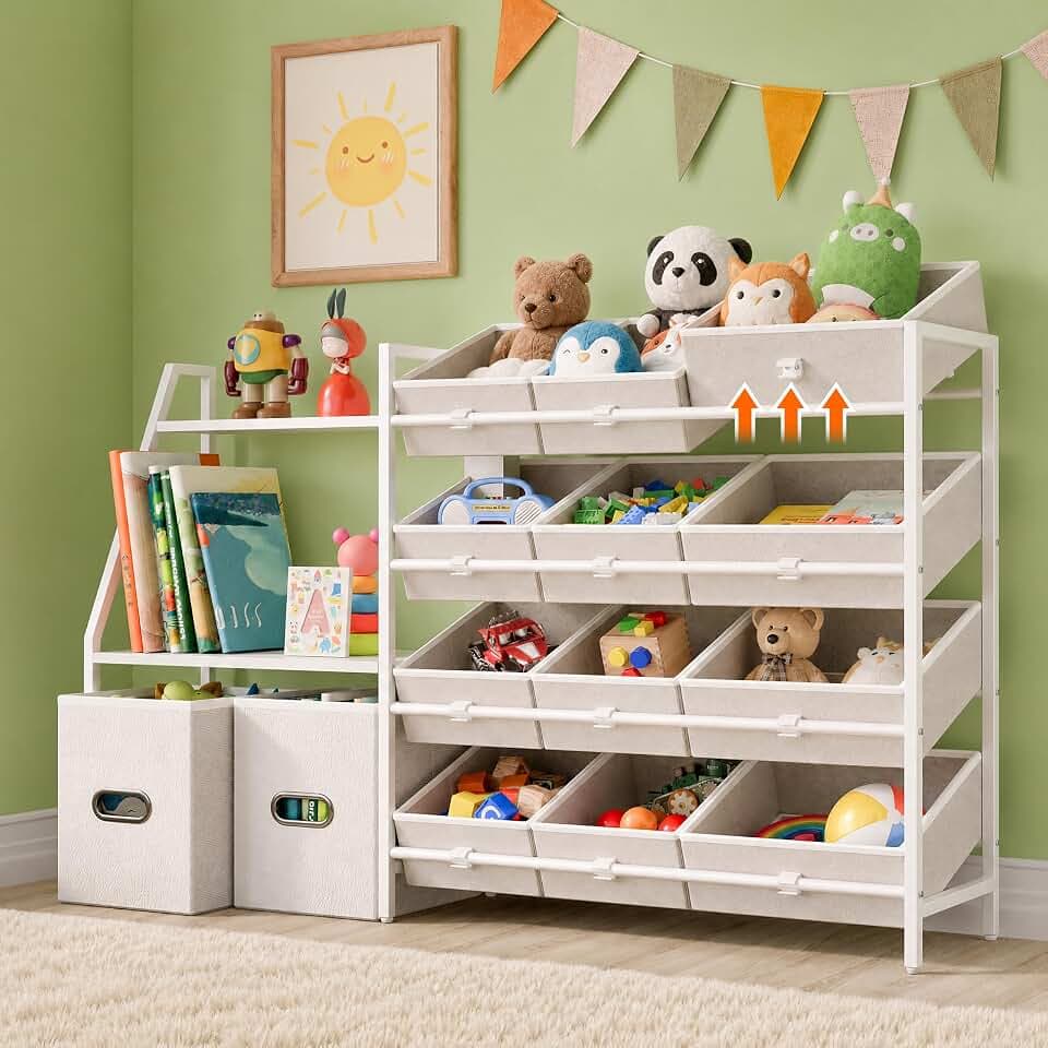 CODACE Kids Toy Storage Organizer - Toy Shelf for Playroom, Kids Room