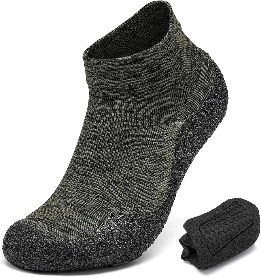 Mens Womens Barefoot Sock Shoes Minimalist Zero Drop Walking Shoes Comfortable Lightweight Ultra Portable Non Slip Multi-Purpose Fitness Workout Yoga Shoes