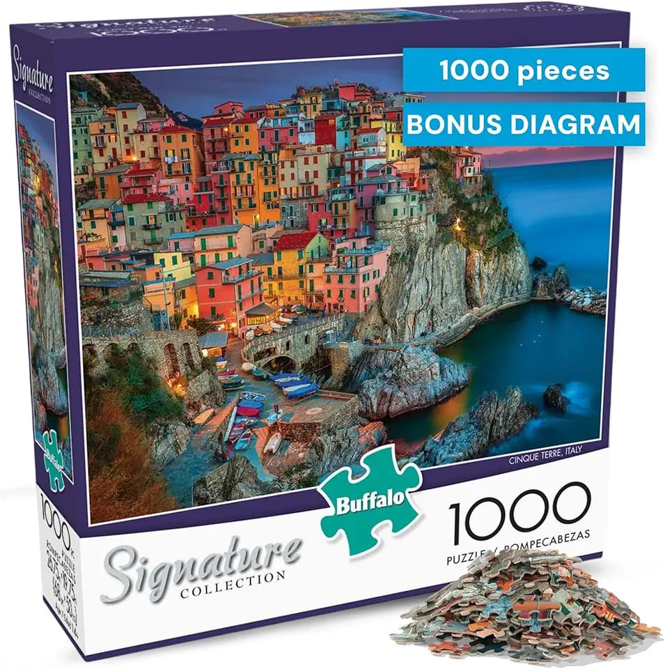 Buffalo Games - Cinque Terre Italy Coastal - 1000 Piece Puzzle for Adults
