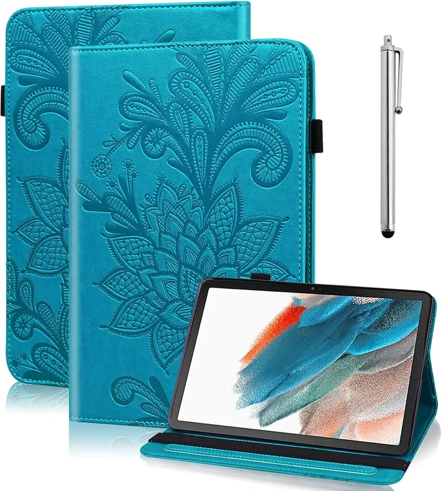 Case for iPad mini 5 (5th Generation,2019), iPad mini 4 3 2 1, Embossed PU Leather Stand case with Auto Wake/Sleep, Pen Holder & Card Slots-Blue